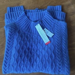 Talbots XL Pure Cashmere Blue Sweater